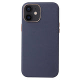 Apple iPhone 12 Kılıf Zore Leathersafe Wireless Kapak Lacivert