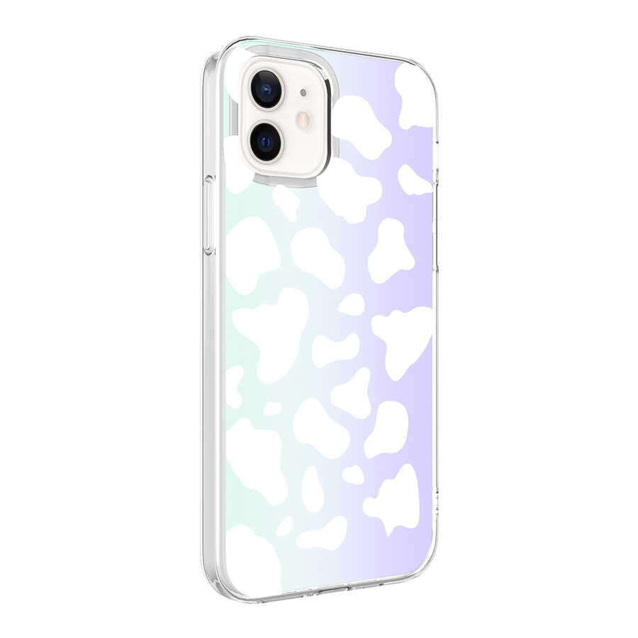 Apple iPhone 12 Kılıf Zore M-Blue Desenli Kapak Zebra No1