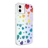 Apple iPhone 12 Kılıf Zore M-Blue Desenli Kapak Heart No3