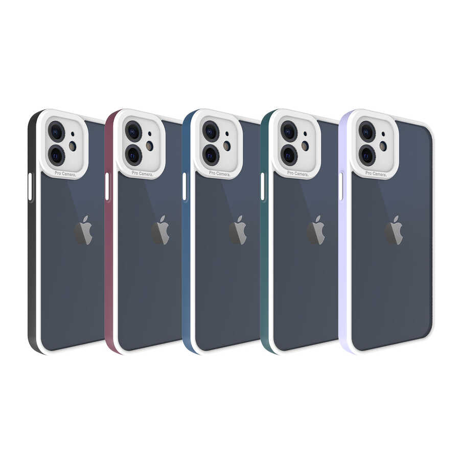 Apple iPhone 12 Kılıf Zore Mima Kapak Lila