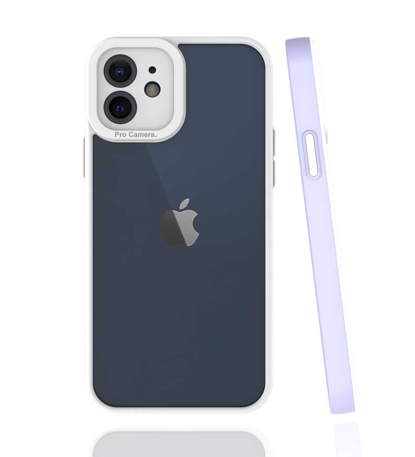 Apple iPhone 12 Kılıf Zore Mima Kapak Lila
