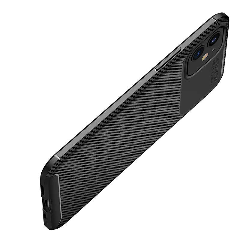 Apple iPhone 12 Kılıf Zore Negro Silikon Kapak Siyah