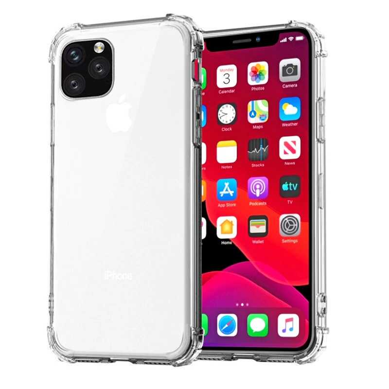 Apple iPhone 12 Kılıf Zore Nitro Anti Shock Silikon Renksiz
