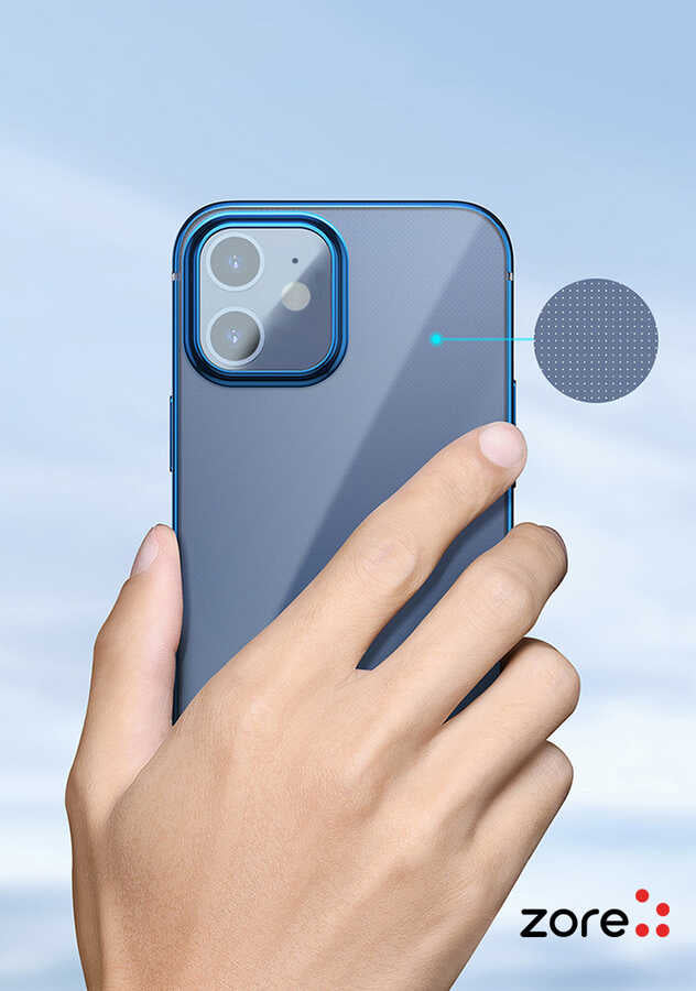 Apple iPhone 12 Kılıf Zore Pixel Kapak Açık Mor