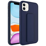Apple iPhone 12 Kılıf Zore Qstand Kapak Lacivert