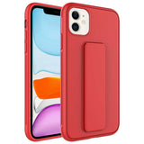 Apple iPhone 12 Kılıf Zore Qstand Kapak Kırmızı