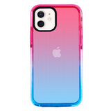 Apple iPhone 12 Kılıf Zore Renkli Punto Kapak Pembe-Mavi