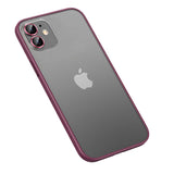 Apple iPhone 12 Kılıf Zore Retro Kapak Koyu Mor