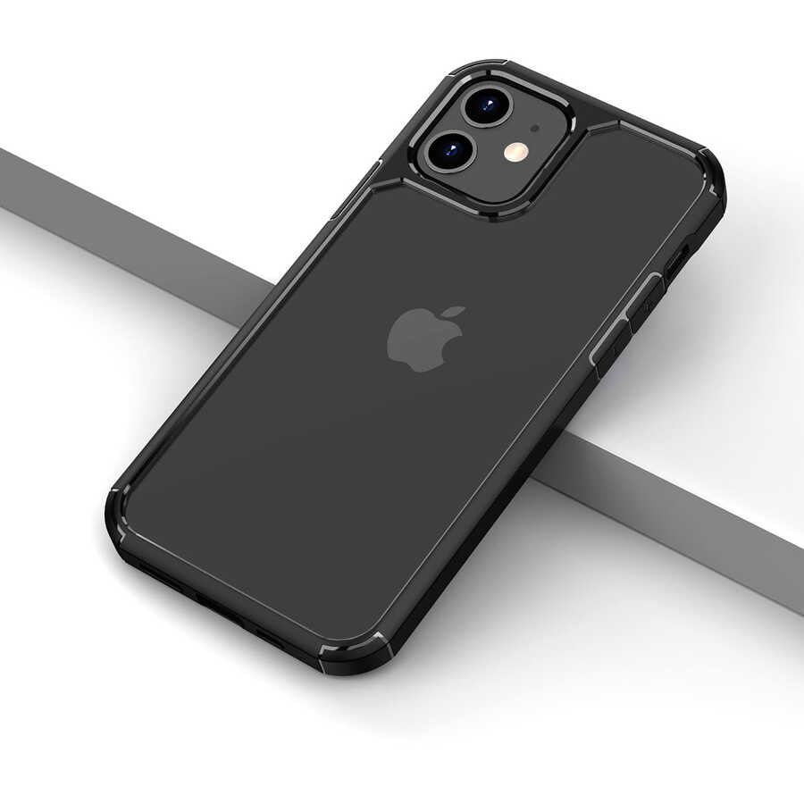 Apple iPhone 12 Kılıf Zore Roll Kapak Siyah