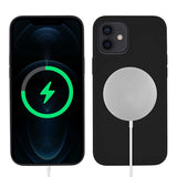 Apple iPhone 12 Kılıf Zore Silksafe Wireless Kapak Siyah