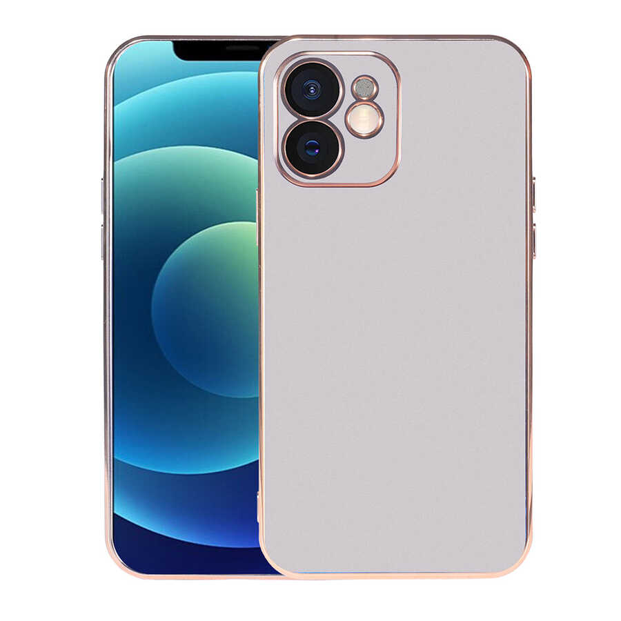 Apple iPhone 12 Kılıf Zore Viyana Kapak Gümüş