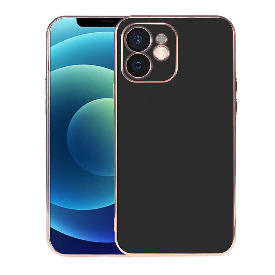 Apple iPhone 12 Kılıf Zore Viyana Kapak Siyah