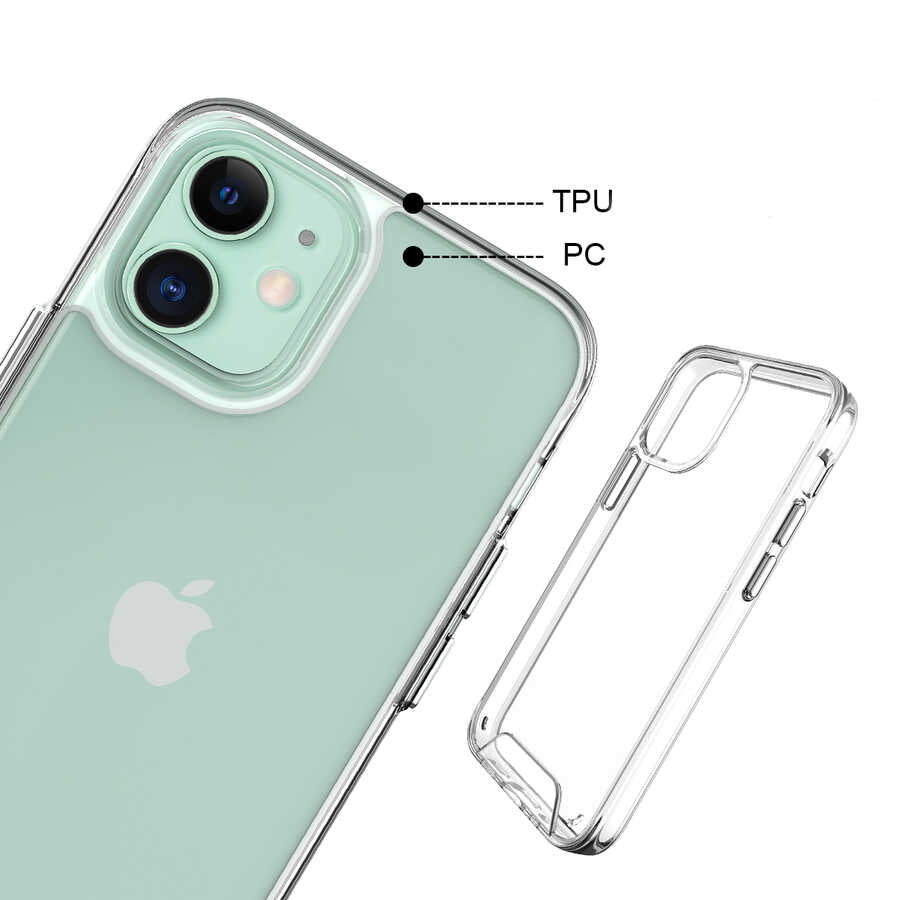 Apple iPhone 12 Mini Kılıf Zore Gard Silikon Renksiz