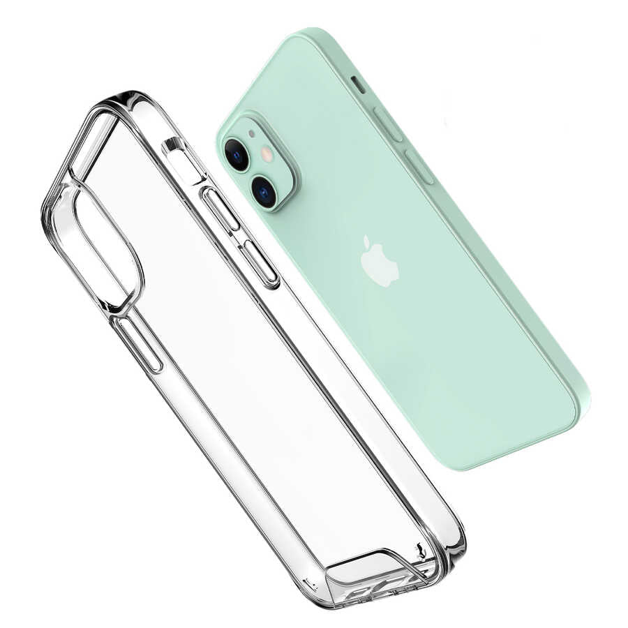 Apple iPhone 12 Mini Kılıf Zore Gard Silikon Renksiz
