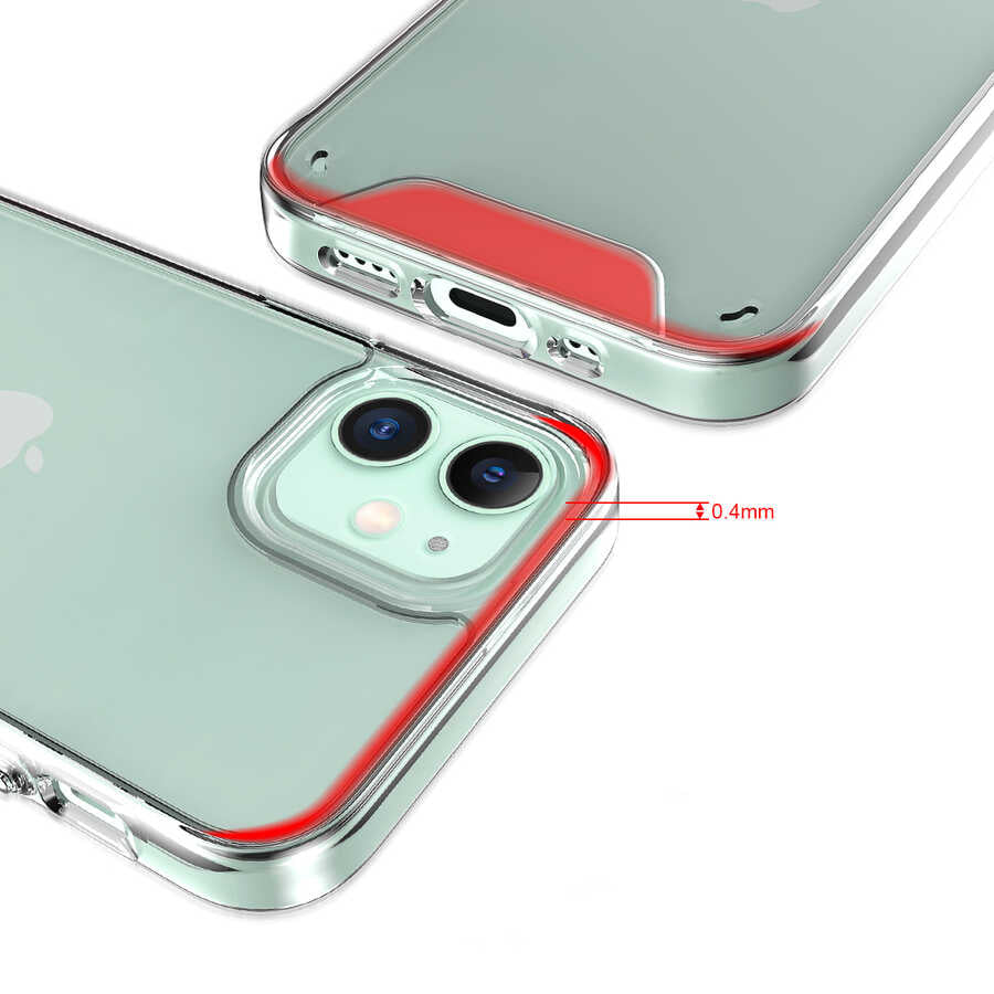 Apple iPhone 12 Mini Kılıf Zore Gard Silikon Renksiz