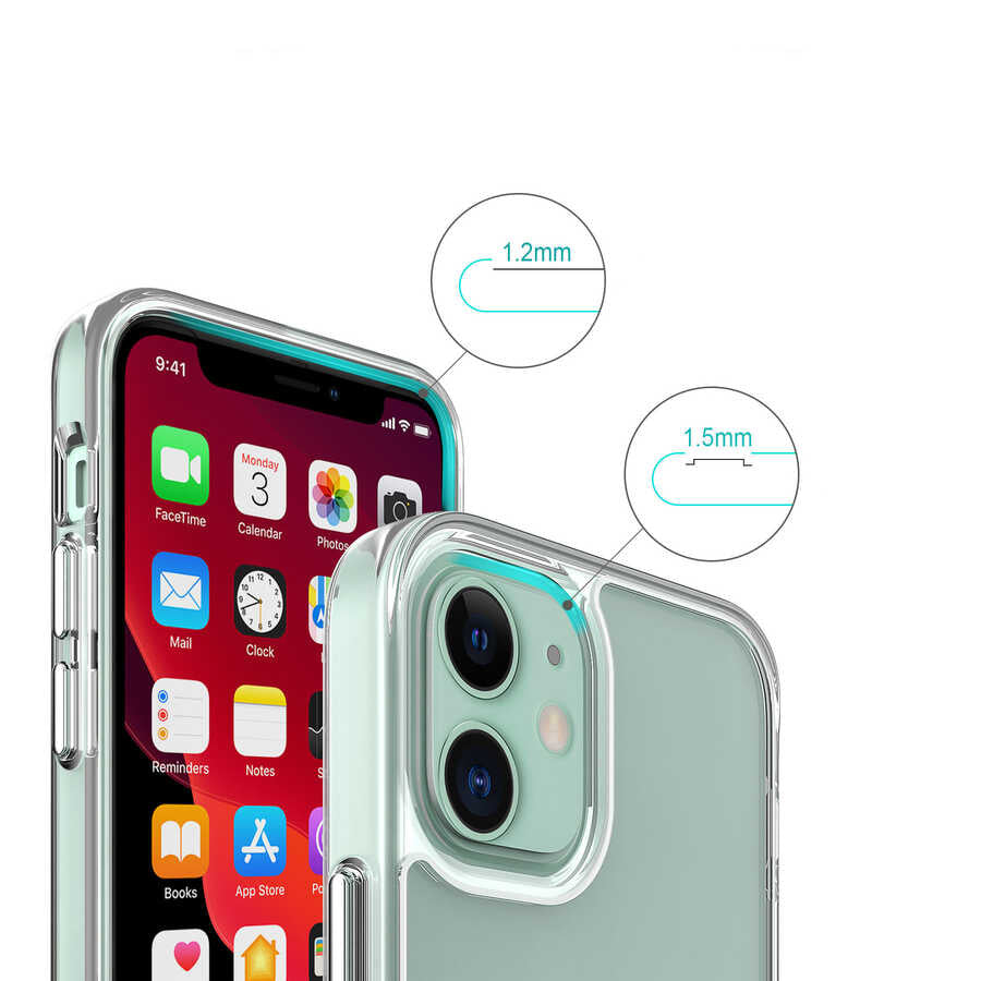 Apple iPhone 12 Mini Kılıf Zore Gard Silikon Renksiz