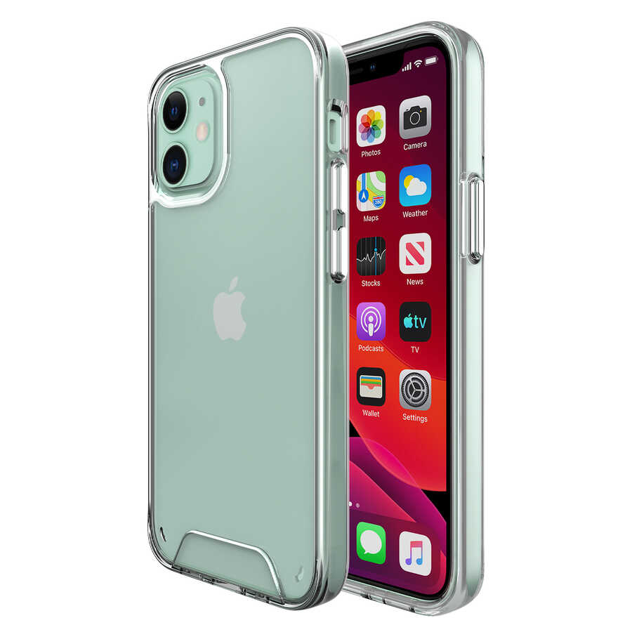 Apple iPhone 12 Mini Kılıf Zore Gard Silikon Renksiz