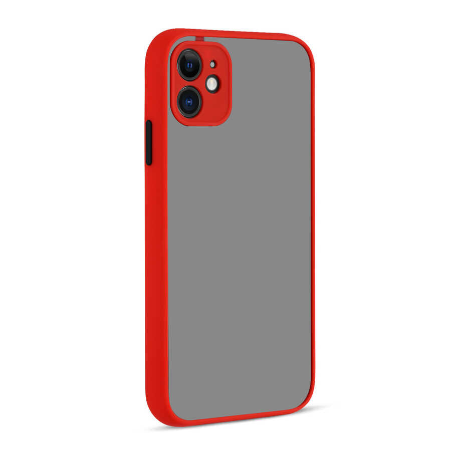 Apple iPhone 12 Mini Kılıf Zore Hux Kapak Kırmızı