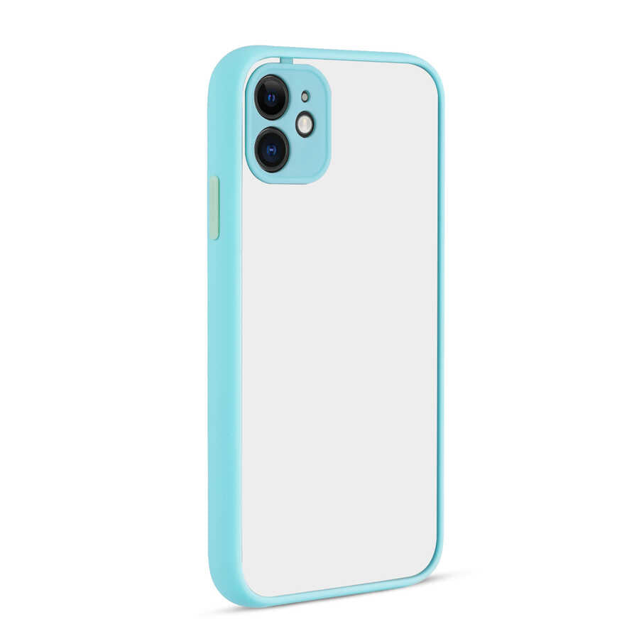 Apple iPhone 12 Mini Kılıf Zore Hux Kapak Turkuaz