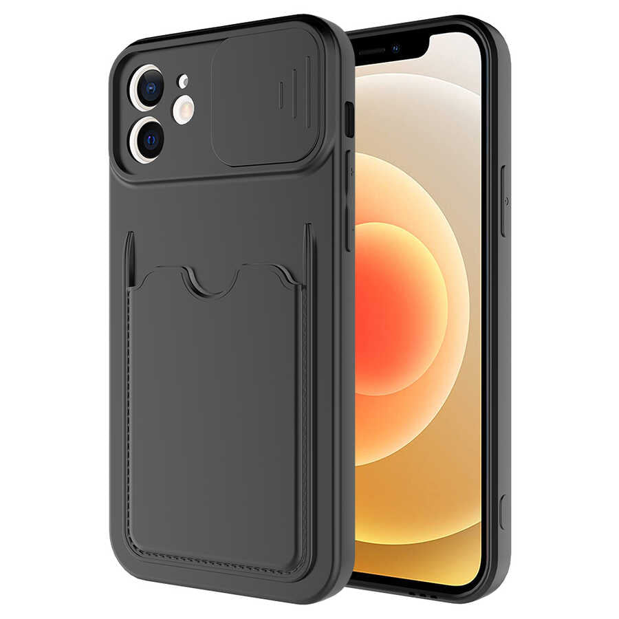 Apple iPhone 12 Mini Kılıf Zore Kartix Kapak Lacivert