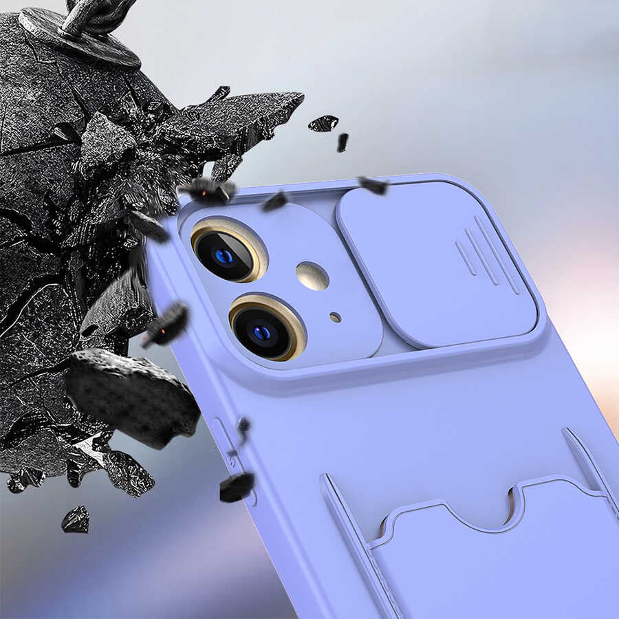 Apple iPhone 12 Mini Kılıf Zore Kartix Kapak Lacivert