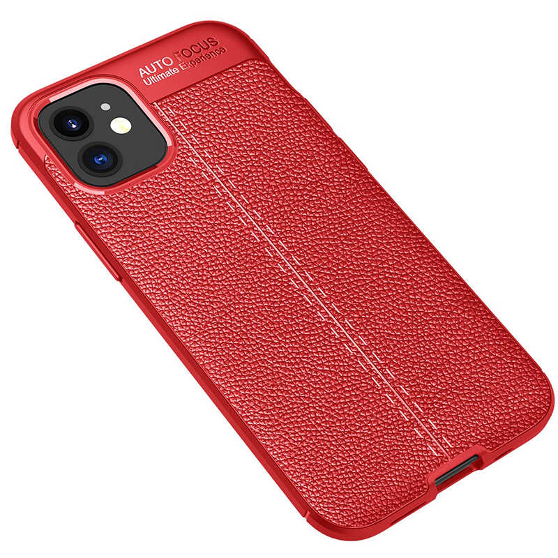 Apple iPhone 12 Mini Kılıf Zore Niss Silikon Kapak Kırmızı
