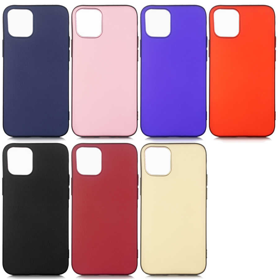 Apple iPhone 12 Mini Kılıf Zore Premier Silikon Kapak Saks Mavi