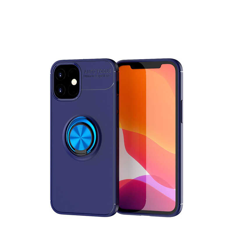 Apple iPhone 12 Mini Kılıf Zore Ravel Silikon Kapak Mavi
