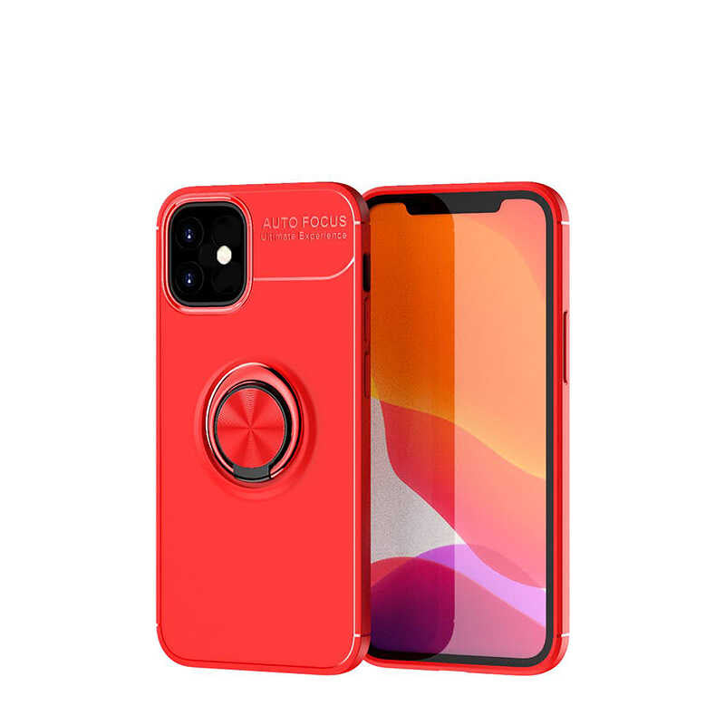 Apple iPhone 12 Mini Kılıf Zore Ravel Silikon Kapak Kırmızı