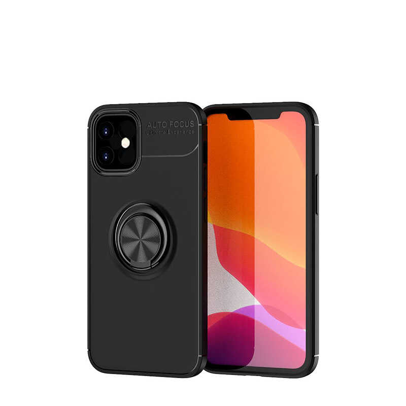 Apple iPhone 12 Mini Kılıf Zore Ravel Silikon Kapak Siyah