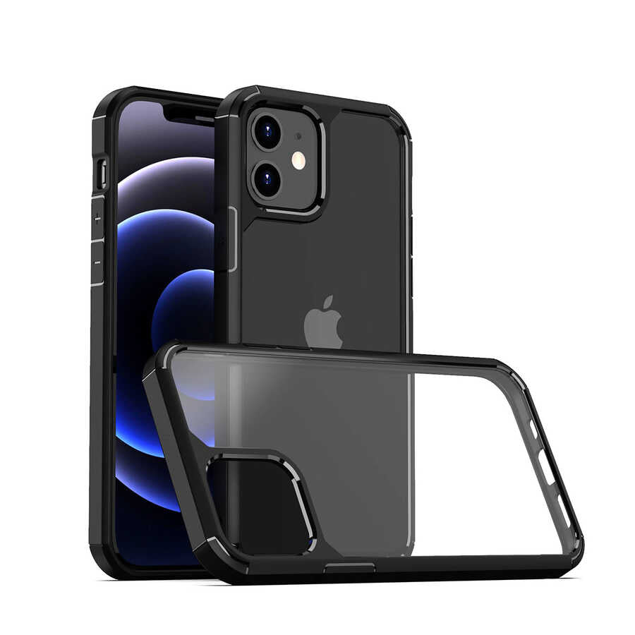 Apple iPhone 12 Mini Kılıf Zore Roll Kapak Siyah