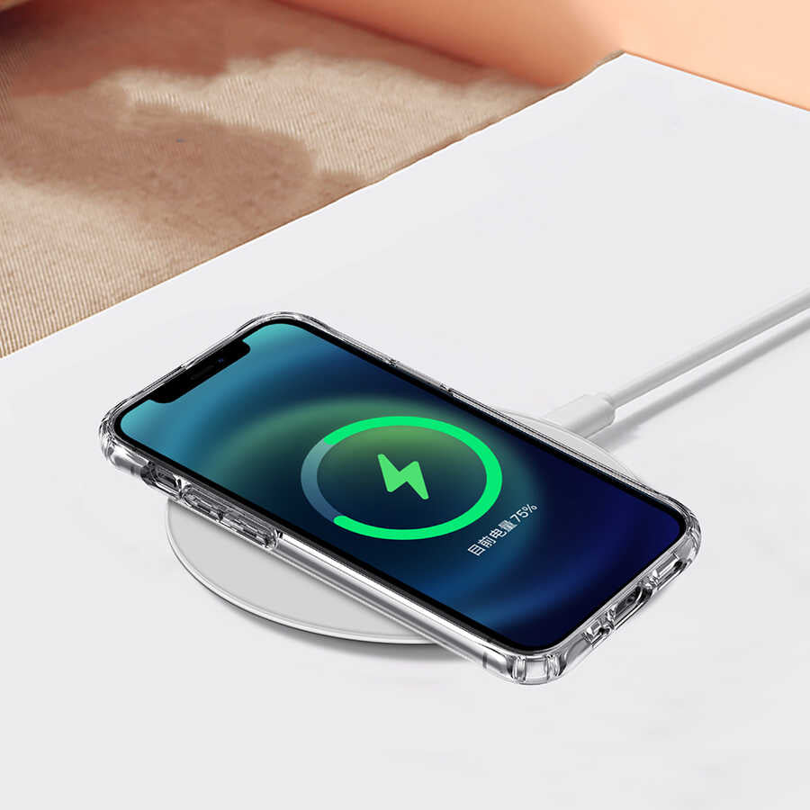 Apple iPhone 12 Mini Kılıf Zore Tacsafe Wireless Kapak Renksiz