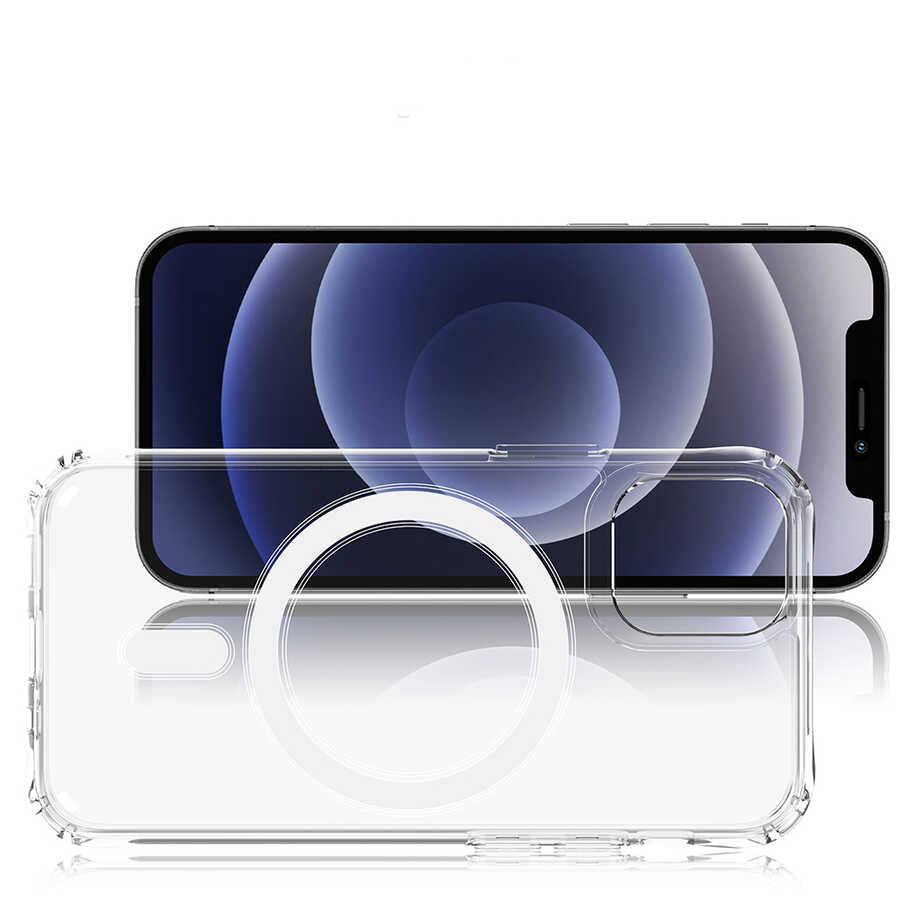 Apple iPhone 12 Mini Kılıf Zore Tacsafe Wireless Kapak Renksiz