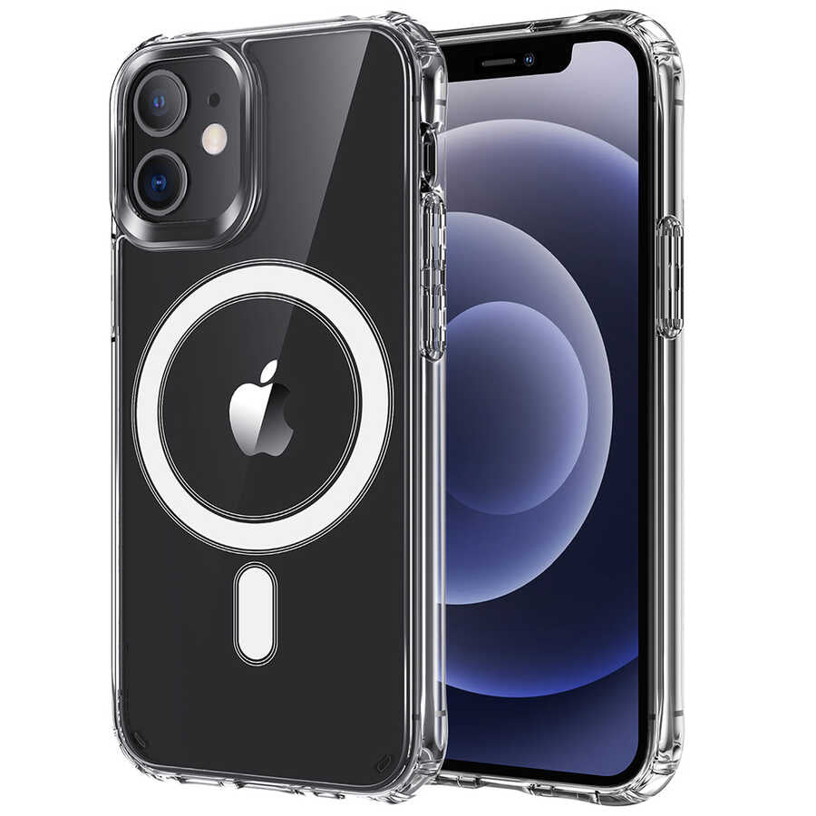 Apple iPhone 12 Mini Kılıf Zore Tacsafe Wireless Kapak Renksiz
