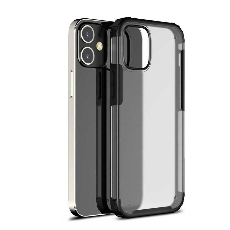 Apple iPhone 12 Mini Kılıf Zore Volks Kapak Siyah