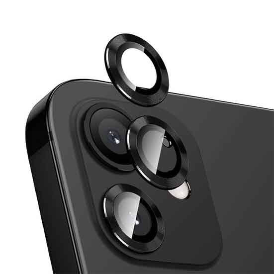 Apple iPhone 12 Mini Zore CL-12 Premium Safir Parmak İzi Bırakmayan Anti-Reflective Kamera Lens Koruyucu Gold