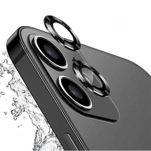 Apple iPhone 12 Mini Zore CL-12 Premium Safir Parmak İzi Bırakmayan Anti-Reflective Kamera Lens Koruyucu Siyah