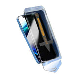 Apple iPhone 12 Pro Hayalet Ekran Koruyucu Zore Süper Fast Anti-Dust Privacy Toz Önleyici Temperli Ekran Filmi Siyah