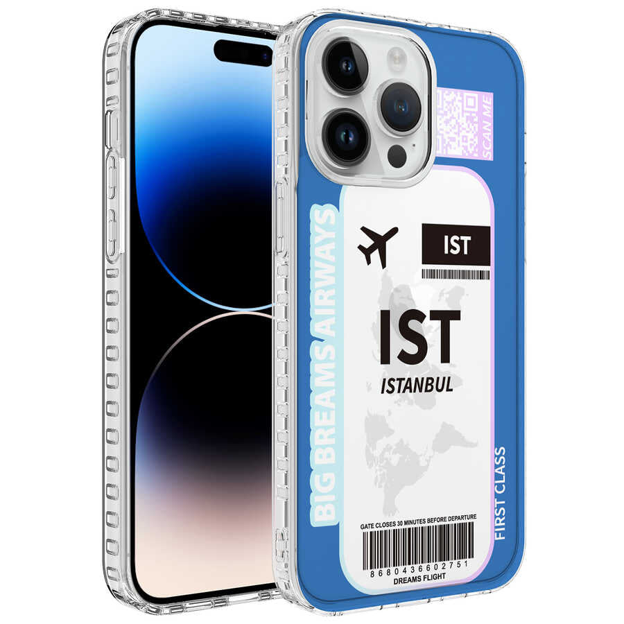Apple iPhone 12 Pro Kılıf Airbag Kenarlı Renkli Desenli Silikon Zore Elegans Kapak NO4