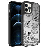 Apple iPhone 12 Pro Kılıf Aynalı Desenli Kamera Korumalı Parlak Zore Mirror Kapak Seyahat
