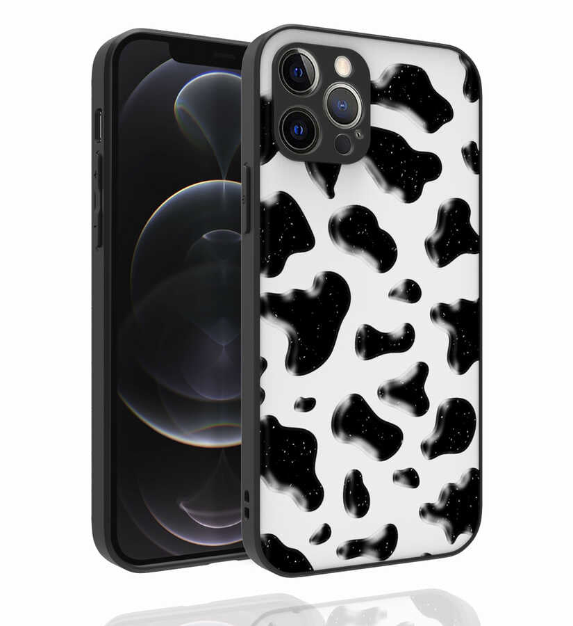 Apple iPhone 12 Pro Kılıf Desenli Kamera Korumalı Parlak Zore Nora Kapak NO2