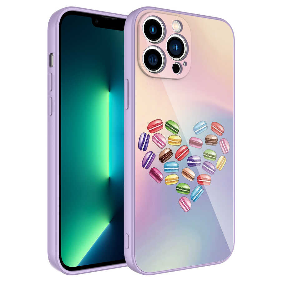 Apple iPhone 12 Pro Kılıf Kamera Korumalı Desenli Sert Silikon Zore Epoksi Kapak NO1