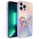 Apple iPhone 12 Pro Kılıf Kamera Korumalı Desenli Sert Silikon Zore Epoksi Kapak NO1