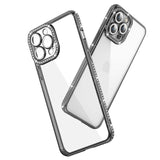 Apple iPhone 12 Pro Kılıf Kamera Korumalı Taşlı Zore Mina Kapak Lila
