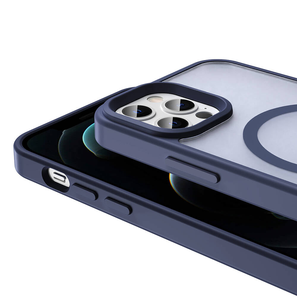 Apple iPhone 12 Pro Kılıf M-safe Şarj Özellikli Mat Arka Yüzey Zore Sio Kapak Açık Yeşil
