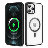 Apple iPhone 12 Pro Kılıf M-safe Wireless Şarj Özellikli Silikon Zore Ege Kapak Siyah