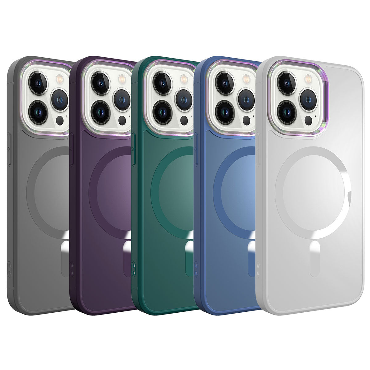 Apple iPhone 12 Pro Kılıf M-safe Wireless Şarj Özellikli Zore Stil Kapak Derin Mor