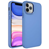 Apple iPhone 12 Pro Kılıf Metal Çerçeve ve Buton Tasarımlı Silikon Zore Luna Kapak Pembe