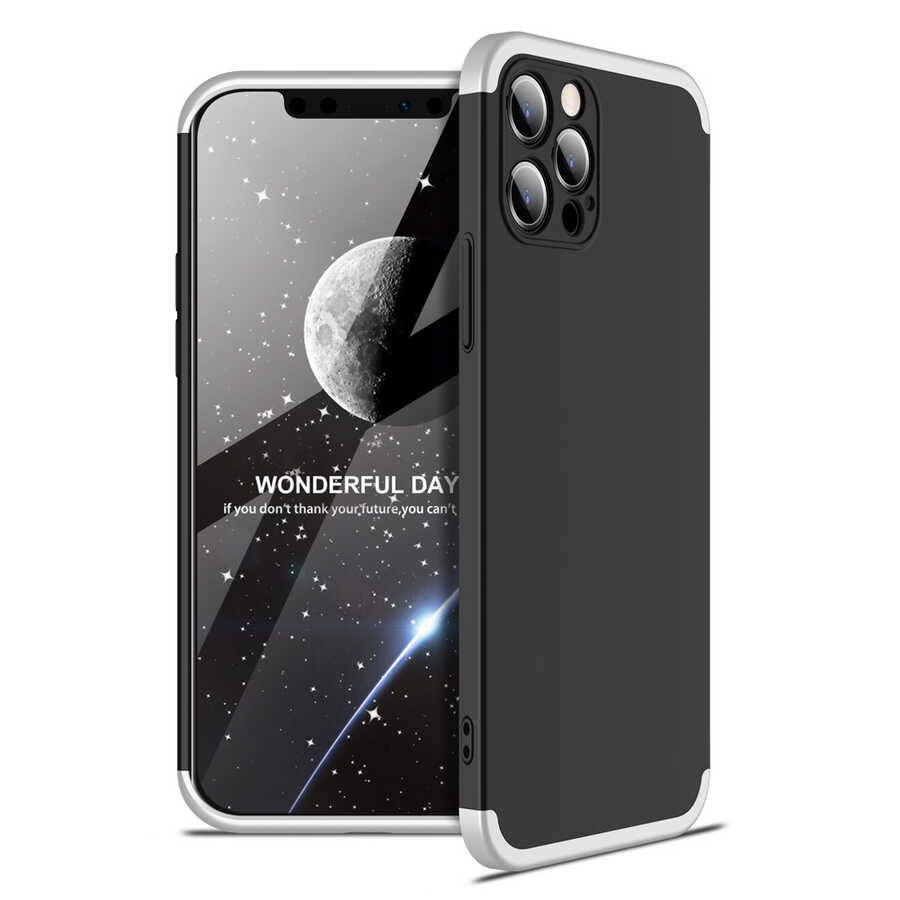 Apple iPhone 12 Pro Kılıf Zore Ays Kapak Siyah-Mavi