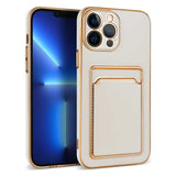 Apple iPhone 12 Pro Kılıf Zore Bark Kartlıklı Kapak Beyaz